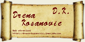 Drena Kosanović vizit kartica